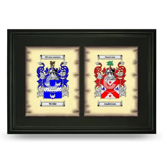Double Coat of Arms Framed - Black