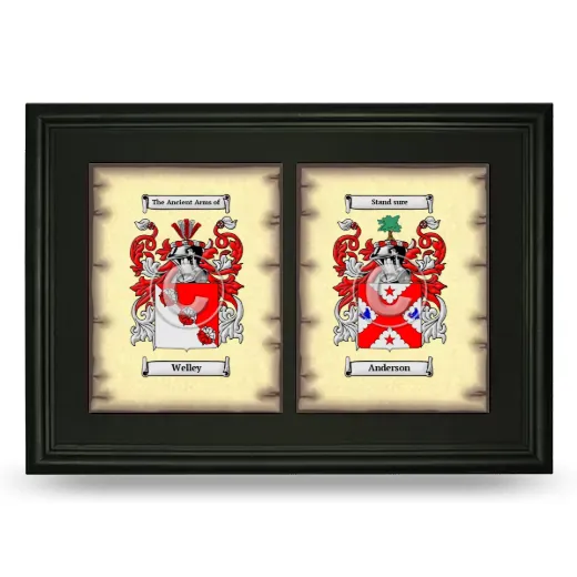 Double Coat of Arms Framed - Black