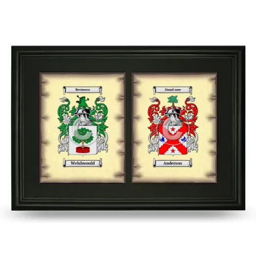 Double Coat of Arms Framed - Black
