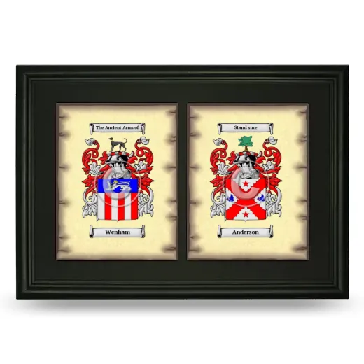 Double Coat of Arms Framed - Black