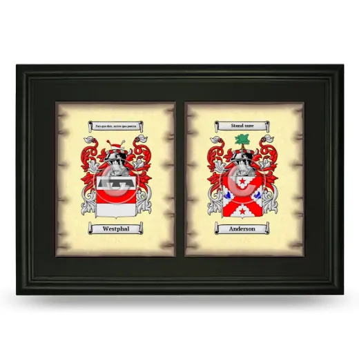 Double Coat of Arms Framed - Black