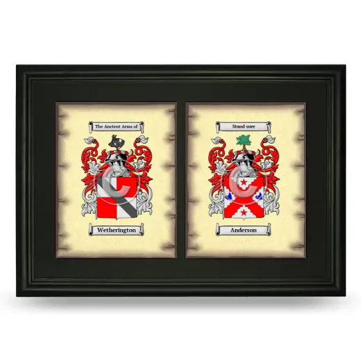 Double Coat of Arms Framed - Black