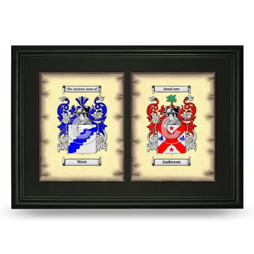 Double Coat of Arms Framed - Black