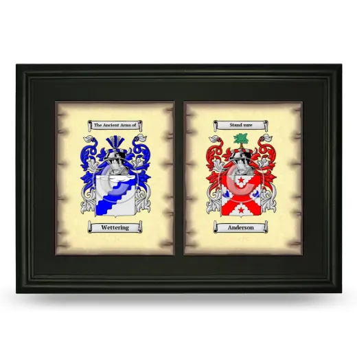 Double Coat of Arms Framed - Black