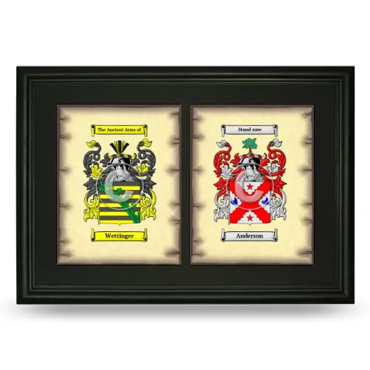 Double Coat of Arms Framed - Black
