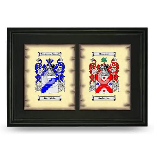 Double Coat of Arms Framed - Black