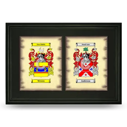 Double Coat of Arms Framed - Black