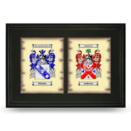 Double Coat of Arms Framed - Black