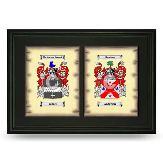 Double Coat of Arms Framed - Black