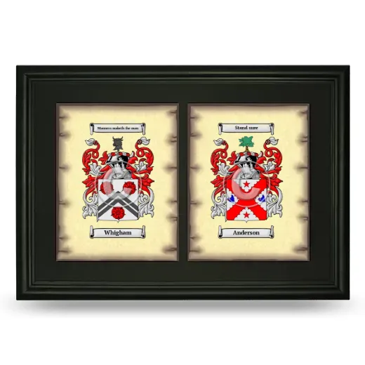 Double Coat of Arms Framed - Black