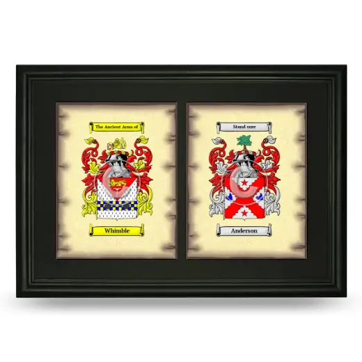 Double Coat of Arms Framed - Black