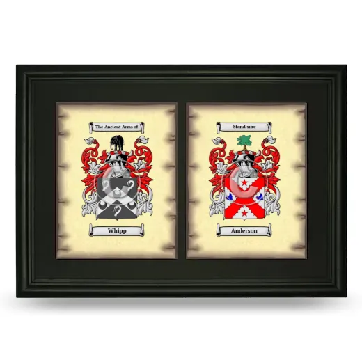 Double Coat of Arms Framed - Black