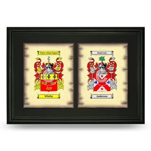 Double Coat of Arms Framed - Black