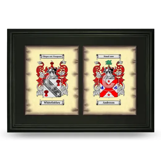 Double Coat of Arms Framed - Black
