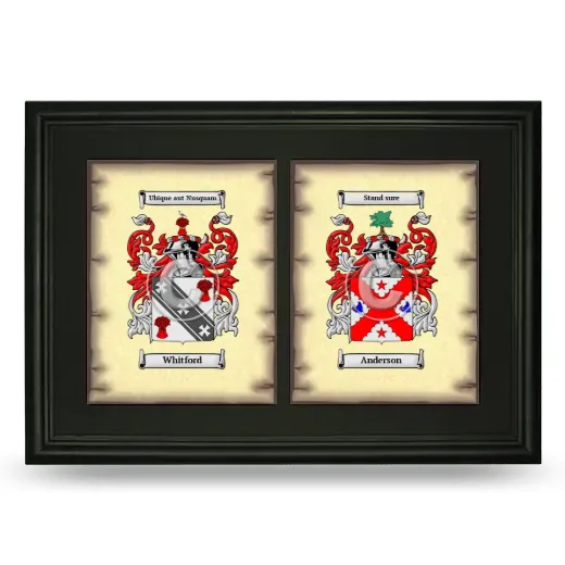Double Coat of Arms Framed - Black