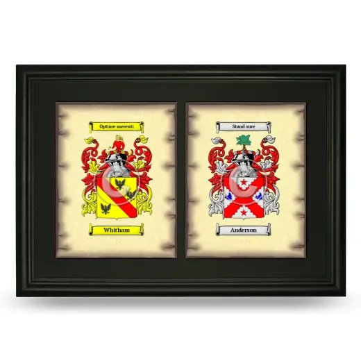 Double Coat of Arms Framed - Black