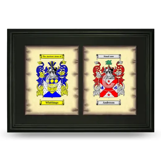 Double Coat of Arms Framed - Black