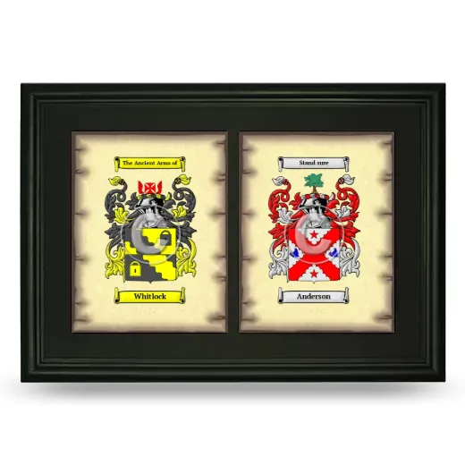 Double Coat of Arms Framed - Black