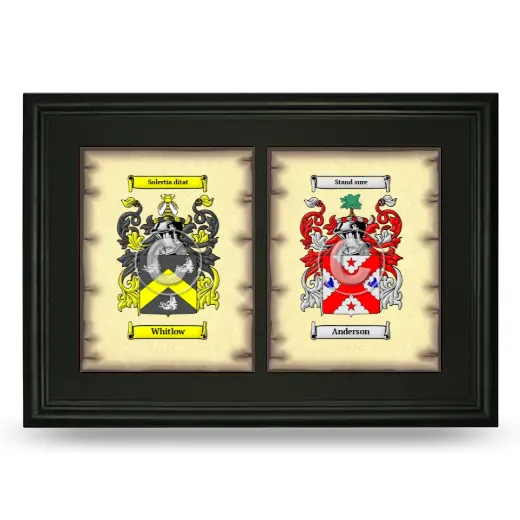 Double Coat of Arms Framed - Black