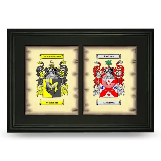 Double Coat of Arms Framed - Black