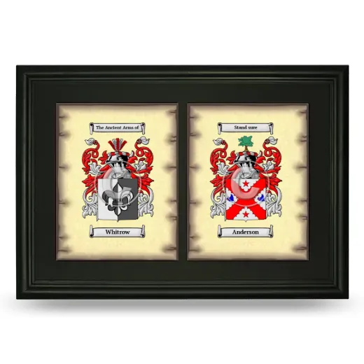 Double Coat of Arms Framed - Black
