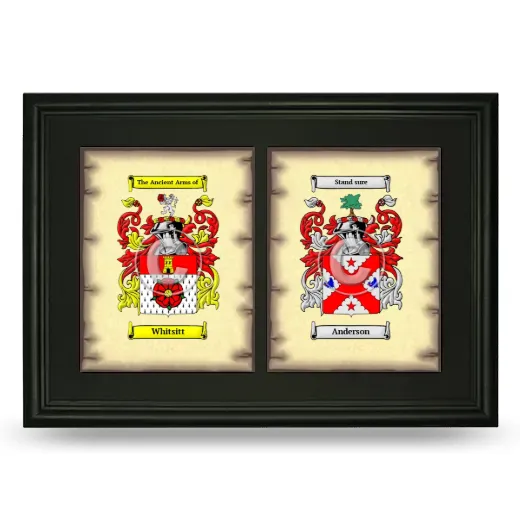 Double Coat of Arms Framed - Black