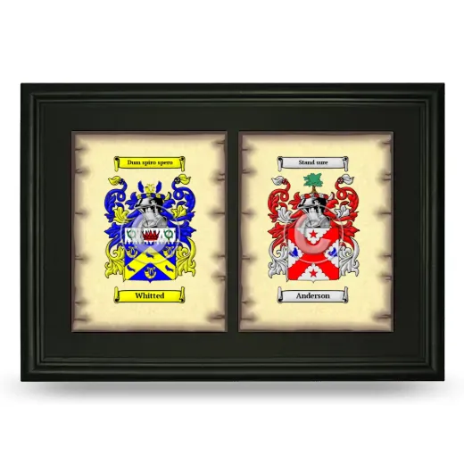 Double Coat of Arms Framed - Black