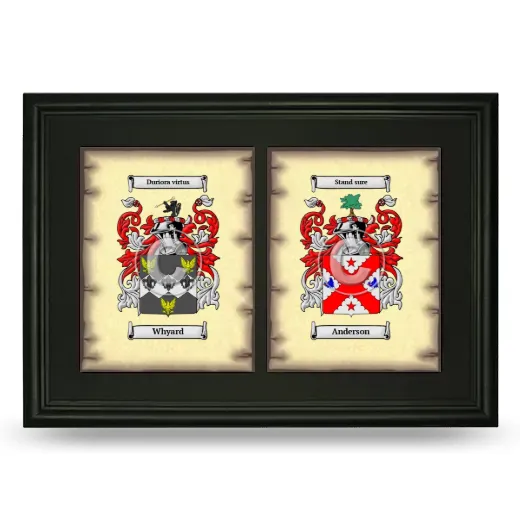 Double Coat of Arms Framed - Black