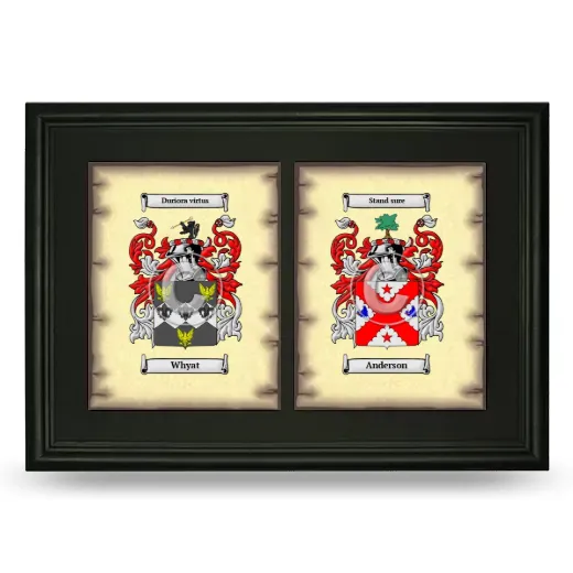 Double Coat of Arms Framed - Black