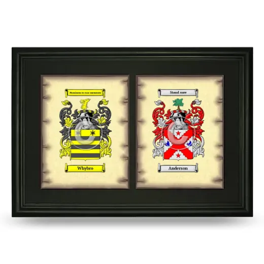 Double Coat of Arms Framed - Black