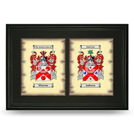 Double Coat of Arms Framed - Black