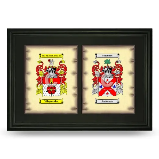 Double Coat of Arms Framed - Black