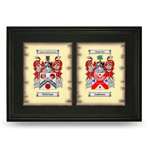 Double Coat of Arms Framed - Black
