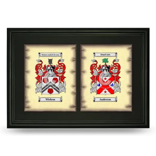 Double Coat of Arms Framed - Black