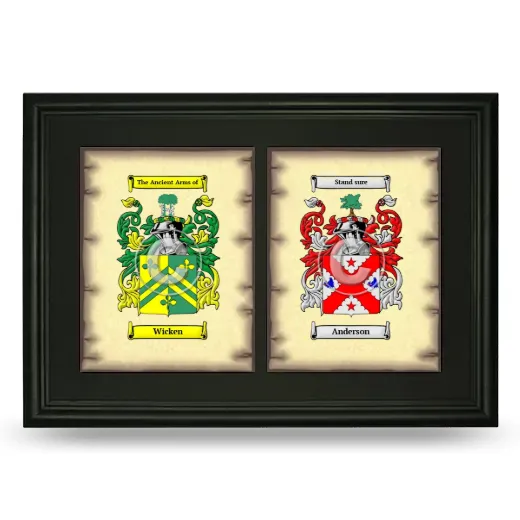 Double Coat of Arms Framed - Black