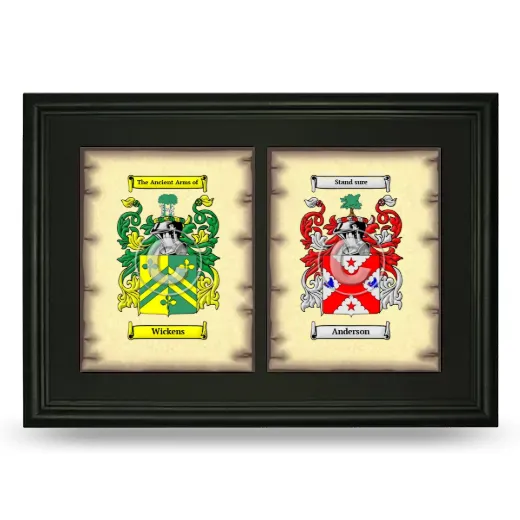 Double Coat of Arms Framed - Black