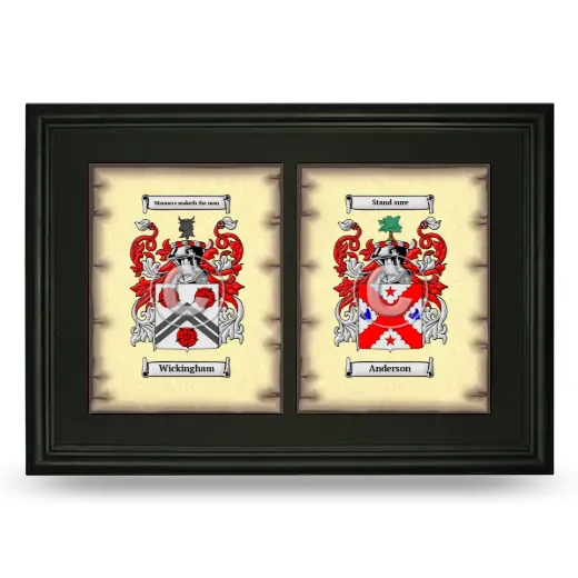 Double Coat of Arms Framed - Black