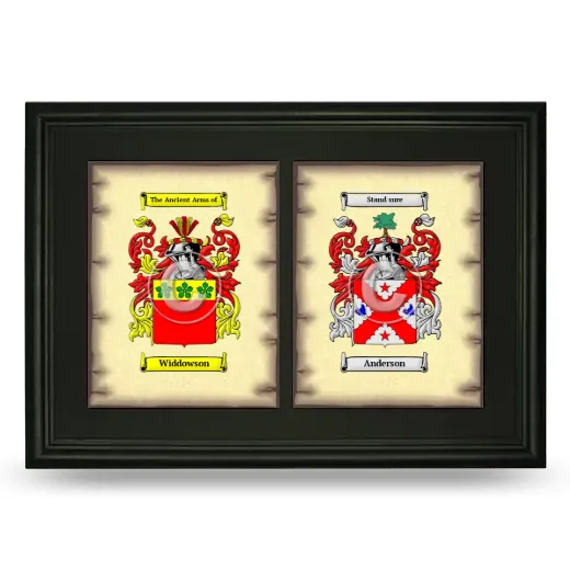 Double Coat of Arms Framed - Black