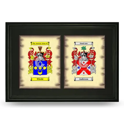 Double Coat of Arms Framed - Black