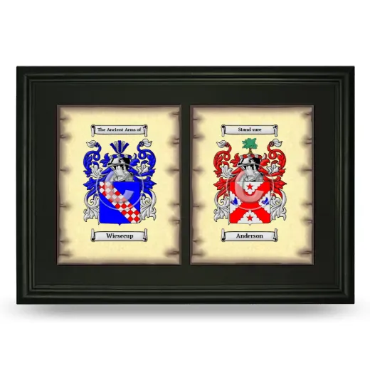 Double Coat of Arms Framed - Black