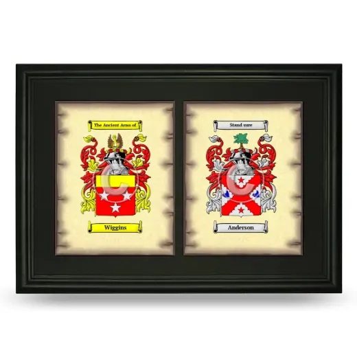 Double Coat of Arms Framed - Black
