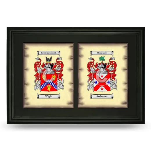 Double Coat of Arms Framed - Black