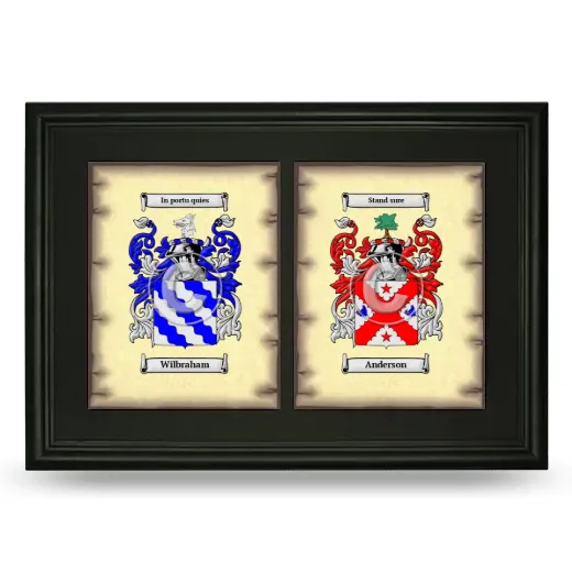 Double Coat of Arms Framed - Black