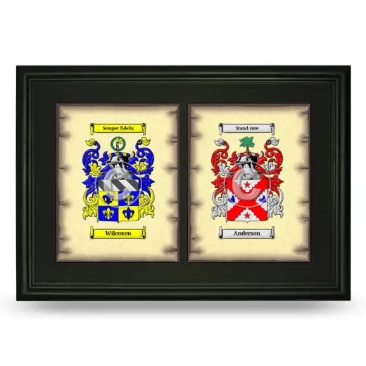 Double Coat of Arms Framed - Black