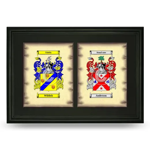 Double Coat of Arms Framed - Black