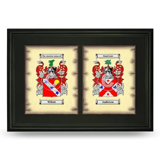 Double Coat of Arms Framed - Black