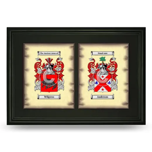 Double Coat of Arms Framed - Black