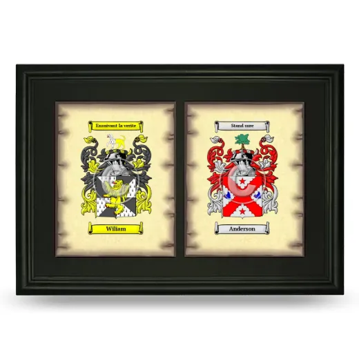 Double Coat of Arms Framed - Black