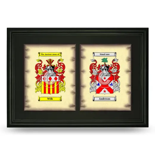 Double Coat of Arms Framed - Black