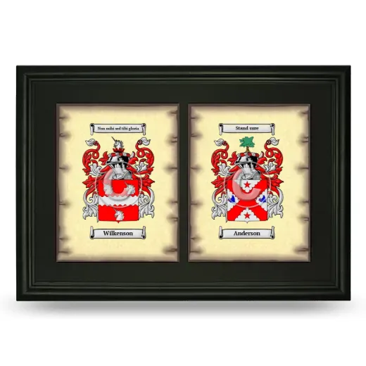 Double Coat of Arms Framed - Black